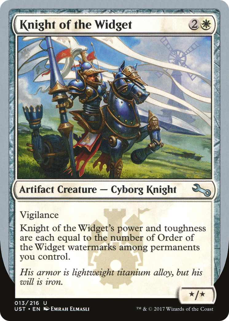 Knight of the Widget (UST-013) [Unstable] MTG Single Wizards of the Coast