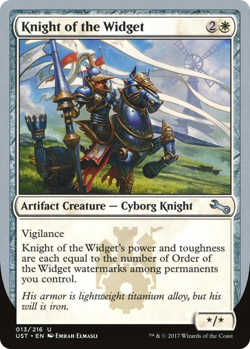 Knight of the Widget (UST-013) [Unstable] MTG Single Wizards of the Coast