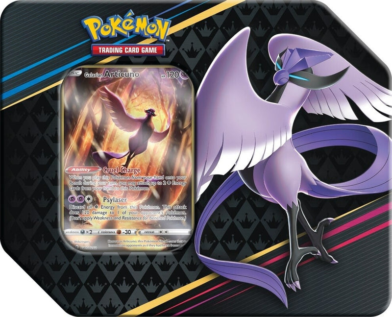 Pokémon Crown Zenith Galarian Articuno Tin Pokemon Sealed Pokémon   