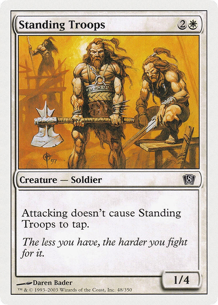 Standing Troops (8ED-048) [8th Edition] MTG Single Wizards of the Coast