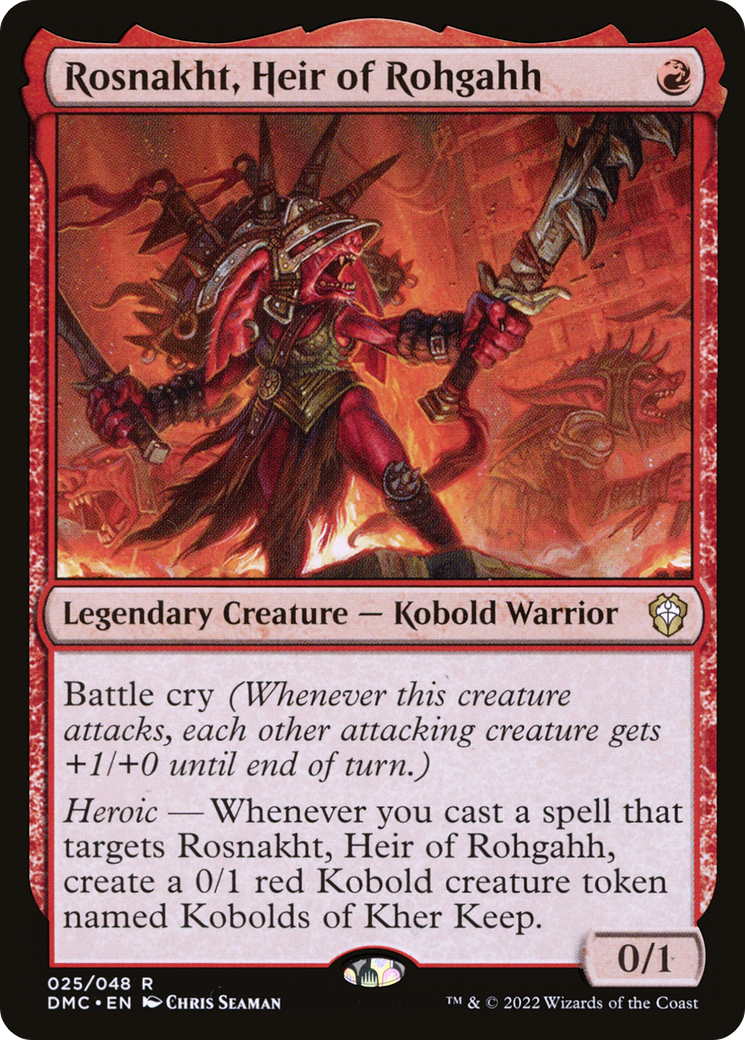 Rosnakht, Heir of Rohgahh (DMC-025) [Dominaria United Commander] Foil MTG Single Wizards of the Coast