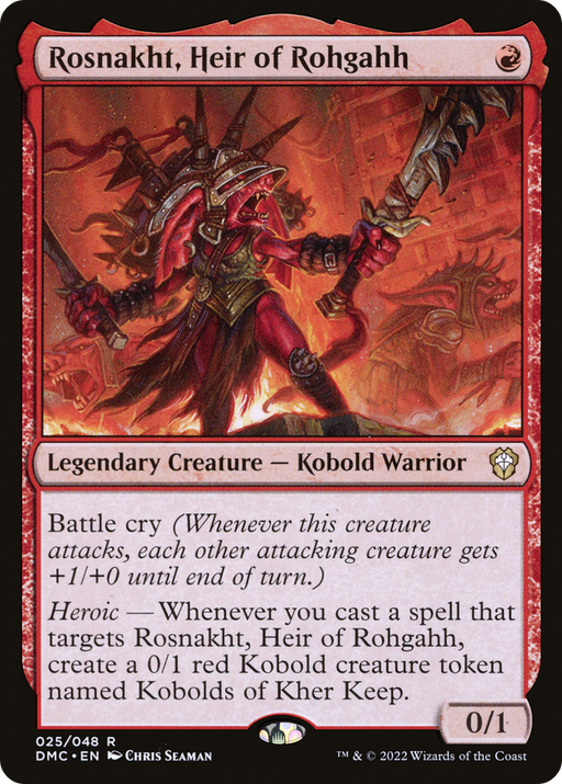 Rosnakht, Heir of Rohgahh (DMC-025) [Dominaria United Commander] Foil MTG Single Wizards of the Coast