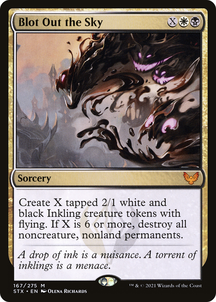 Blot Out the Sky (STX-167) [Strixhaven: School of Mages] Foil MTG Single Wizards of the Coast