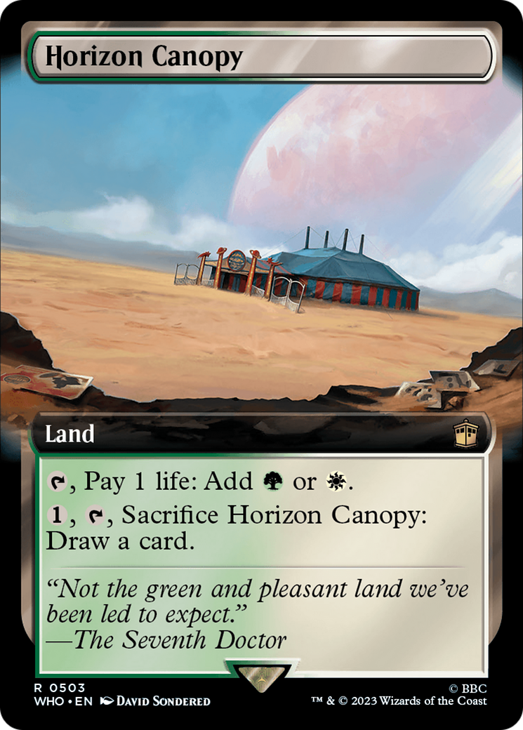 Horizon Canopy (WHO-503) [Doctor Who] (Extended Art) Foil MTG Single Wizards of the Coast