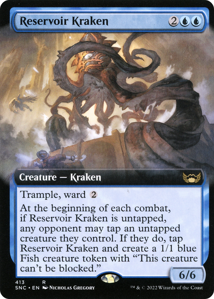 Reservoir Kraken (SNC-413) [Streets of New Capenna] (Extended Art) MTG Single Wizards of the Coast