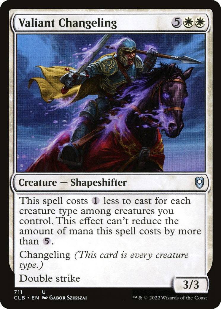 Valiant Changeling (CLB-711) [Commander Legends: Battle for Baldur's Gate] MTG Single Wizards of the Coast
