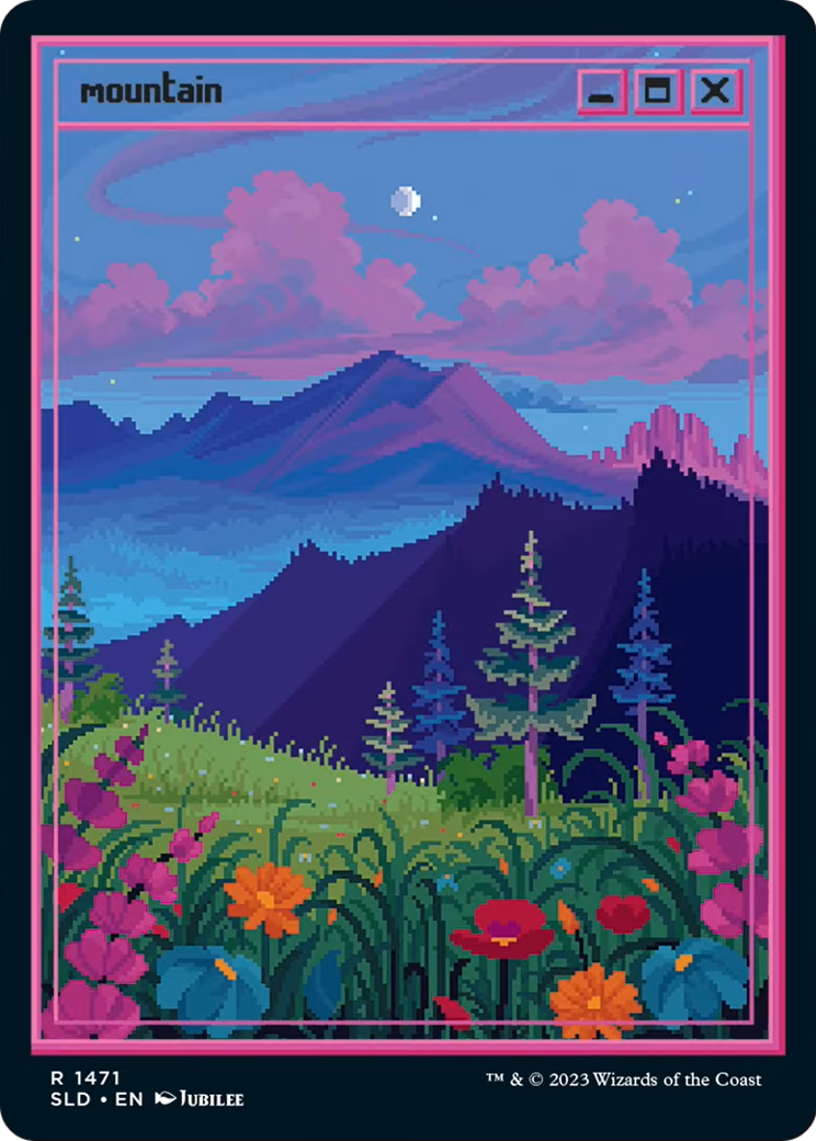 Mountain (1471) (SLD-1471) [Secret Lair] Drop Foil MTG Single Wizards of the Coast