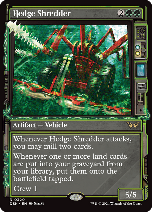 Hedge Shredder (DSK-320) [Duskmourn: House of Horror] (Showcase) Foil MTG Single Wizards of the Coast