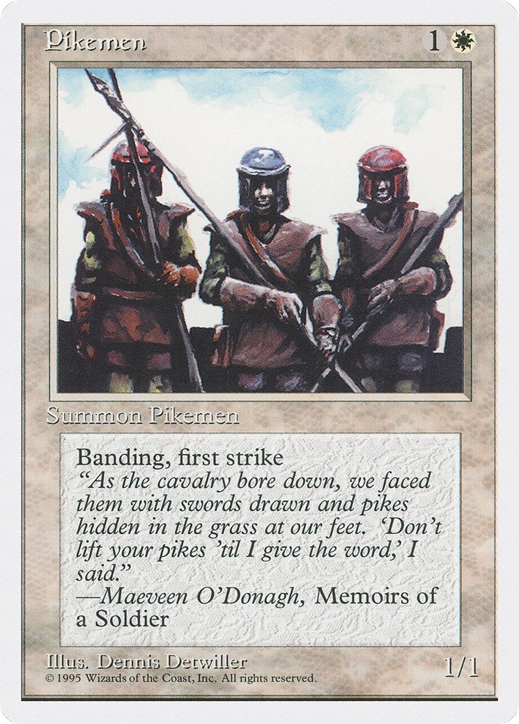 Pikemen (4ED-042) [Fourth Edition] MTG Single Wizards of the Coast