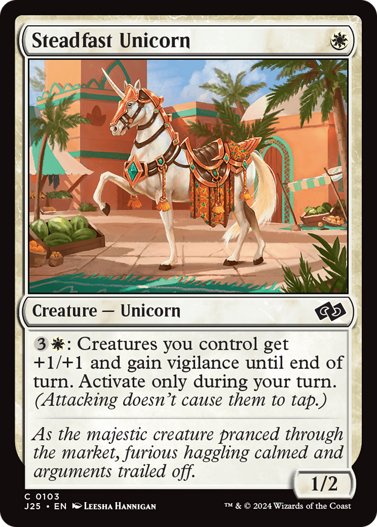Steadfast Unicorn (J25-103) [Foundations Jumpstart] MTG Single Wizards of the Coast