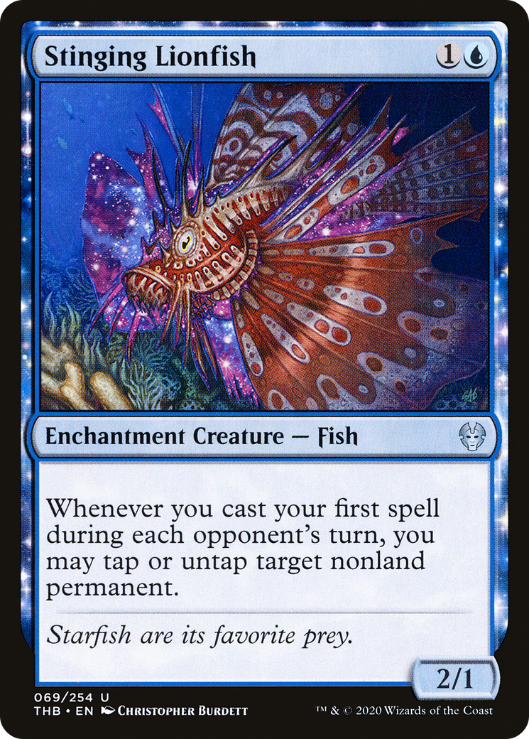 Stinging Lionfish (THB-069) [Theros Beyond Death] Foil MTG Single Wizards of the Coast