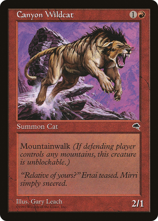 Canyon Wildcat (TMP-167) [Tempest] MTG Single Wizards of the Coast
