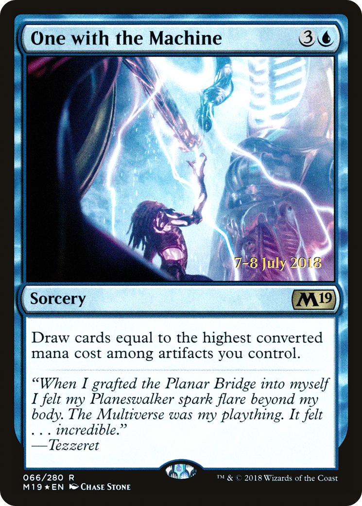 One with the Machine (PRE-066) [Core Set 2019 Promos] Foil MTG Single Wizards of the Coast