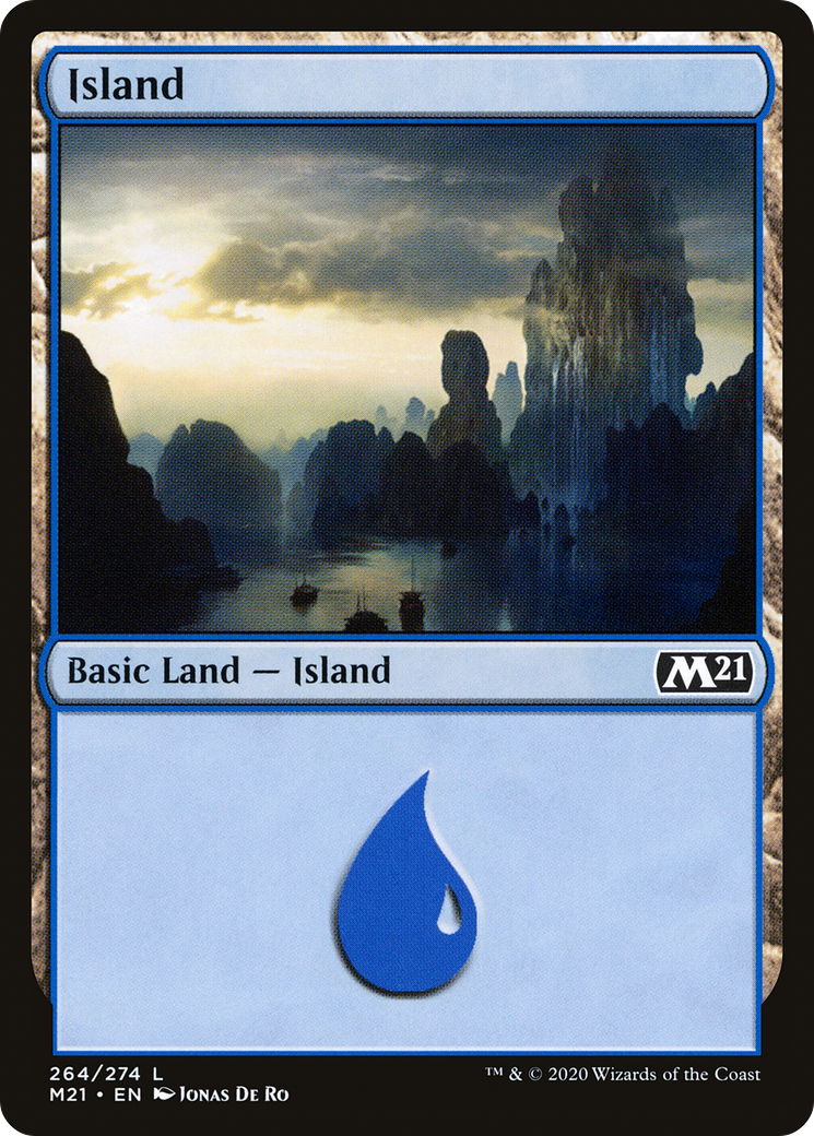 Island (M21-264) [Core Set 2021] Foil MTG Single Wizards of the Coast