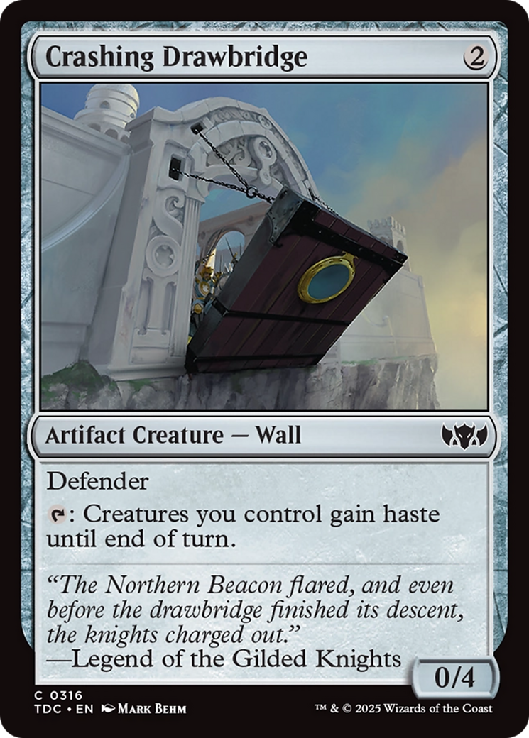 Crashing Drawbridge (TDC-316) [Commander: Tarkir: Dragonstorm] MTG Single Wizards of the Coast