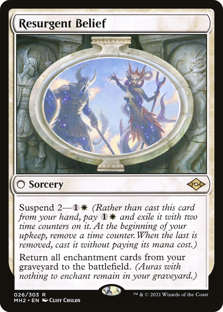 Resurgent Belief (MH2-026) [Modern Horizons 2] Foil MTG Single Modern Horizons 2