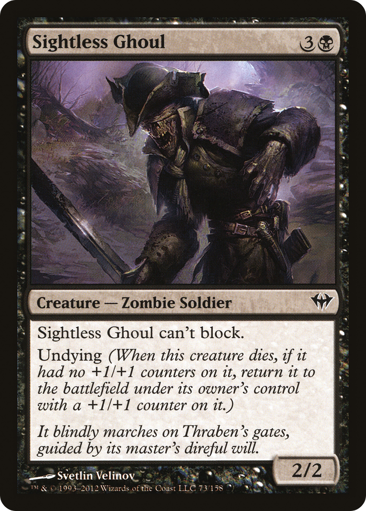 Sightless Ghoul [Dark Ascension] MTG Single Magic: The Gathering