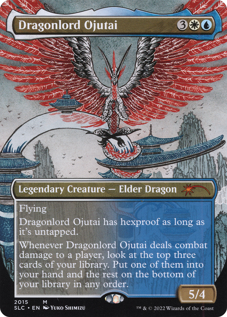 Dragonlord Ojutai (SLC-2015) [Secret Lair] Countdown Kit (Borderless) Foil MTG Single Wizards of the Coast