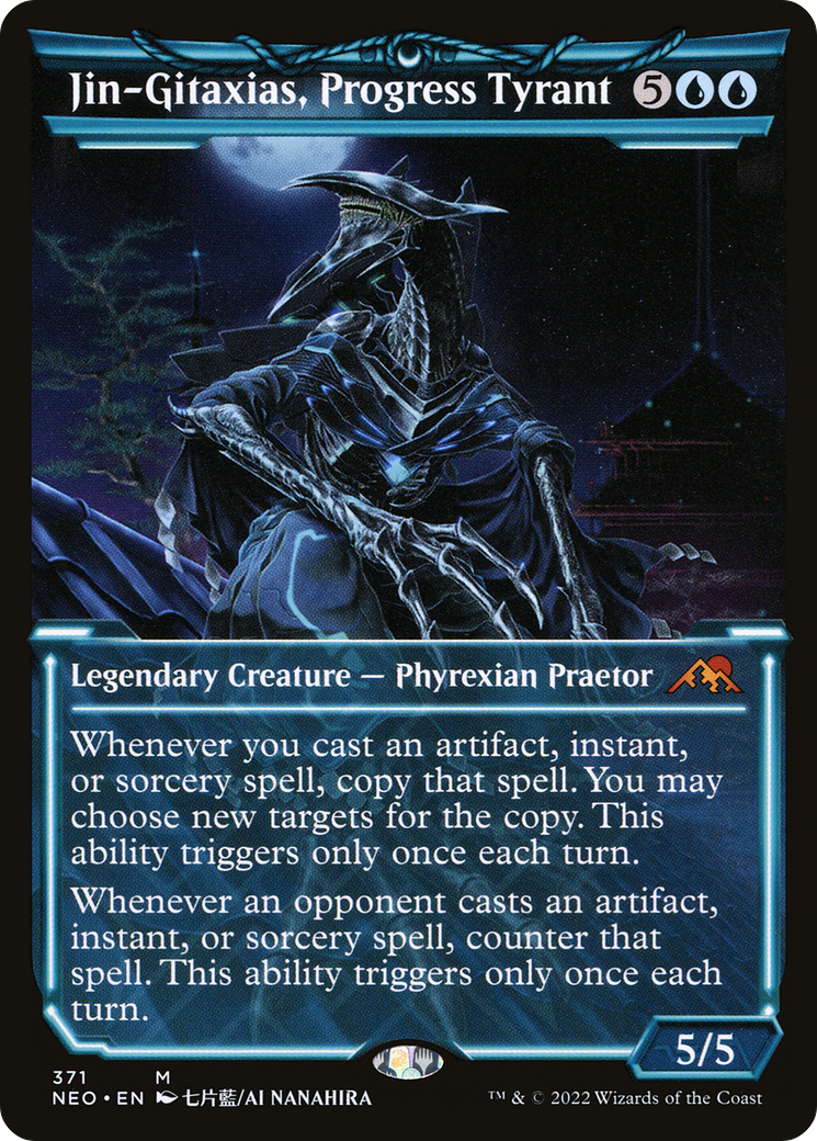 Jin-Gitaxias, Progress Tyrant (NEO-371) [Kamigawa: Neon Dynasty] (Showcase) MTG Single Wizards of the Coast