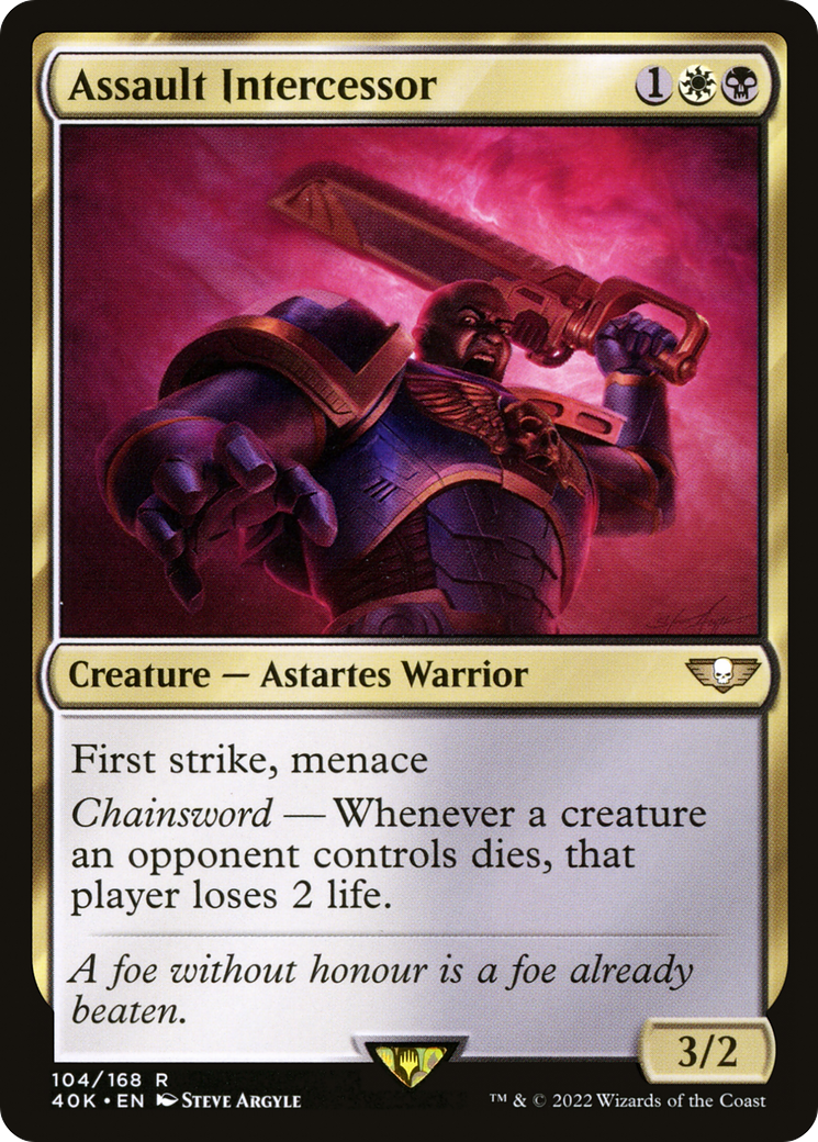 Assault Intercessor (40K-104) [Warhammer 40,000 Commander] MTG Single Wizards of the Coast