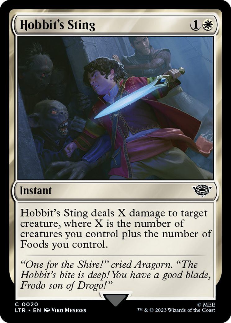Hobbit's Sting (LTR-020) [The Lord of the Rings: Tales of Middle-earth] MTG Single Wizards of the Coast