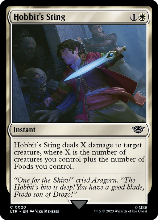 Hobbit's Sting (LTR-020) [The Lord of the Rings: Tales of Middle-earth] Foil MTG Single Wizards of the Coast