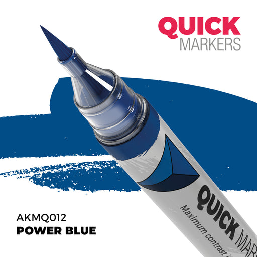 AK Interactive: Quick Markers - Power Blue Model Paints AK INTERACTIVE