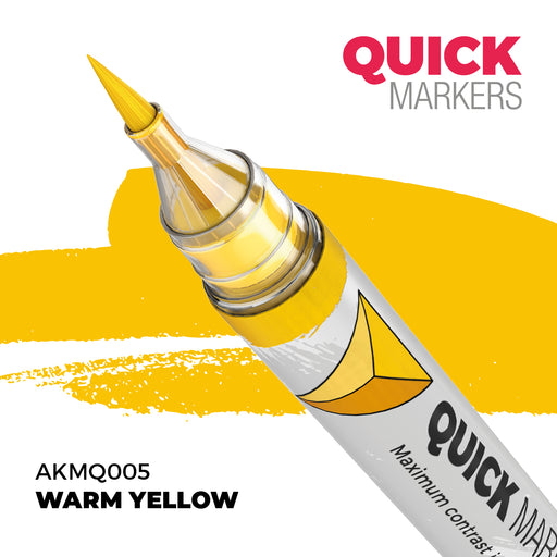 AK Interactive: Quick Markers - Warm Yellow Model Paints AK INTERACTIVE