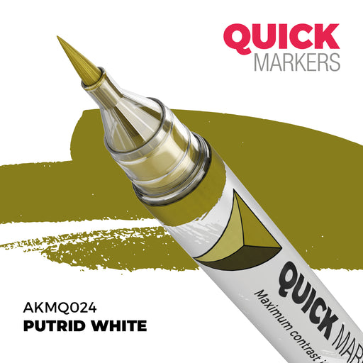 AK Interactive: Quick Markers - Putrid White Model Paints AK INTERACTIVE