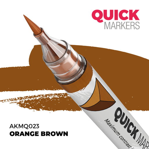 AK Interactive: Quick Markers - Orange Brown Model Paints AK INTERACTIVE