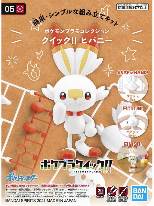 Bandai Spirits: Pokémon Model Kit Quick! Scorbunny Toys & Plushes Bandai   