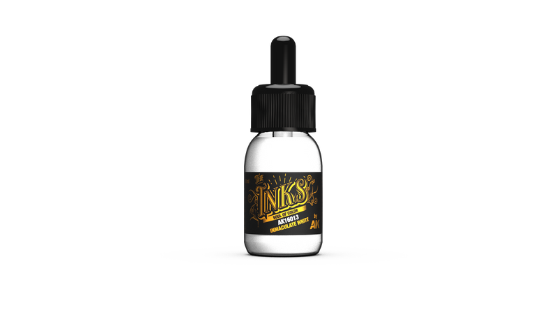 AK Interactive: The INKS Inmaculate White 30 ml Model Paints AK INTERACTIVE