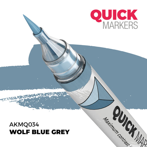 AK Interactive: Quick Markers - Wolf Blue Grey Model Paints AK INTERACTIVE