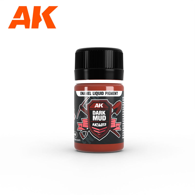 AK Interactive: Enamel Liquid Pigment Dark Mud Basing Materials AK INTERACTIVE