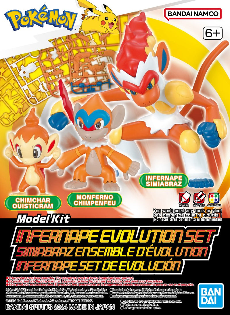 Bandai Spirits: Pokémon Model Kit - Infernape Evolution Set Toys & Plushes Bandai   
