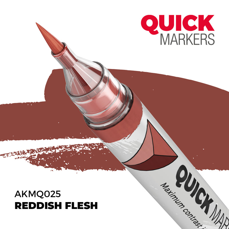 AK Interactive: Quick Markers - Reddish Flesh