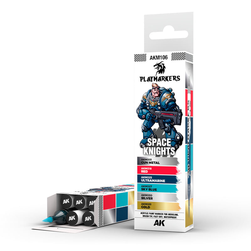 AK Interactive: Playmarkers Set - Space Knights (6 Units) Model Paints AK INTERACTIVE