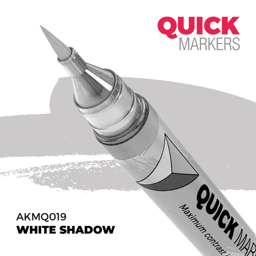 AK Interactive: Quick Markers - White Shadow Model Paints AK INTERACTIVE