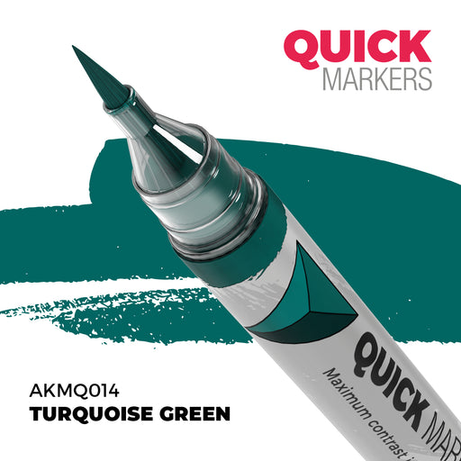 AK Interactive: Quick Markers - Turquoise Green Model Paints AK INTERACTIVE