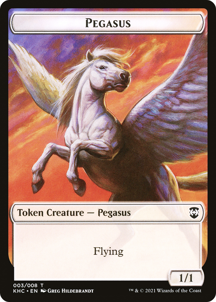 Pegasus (TKHC-003) [Tokens] Kaldheim Commander Tokens MTG Single Wizards of the Coast