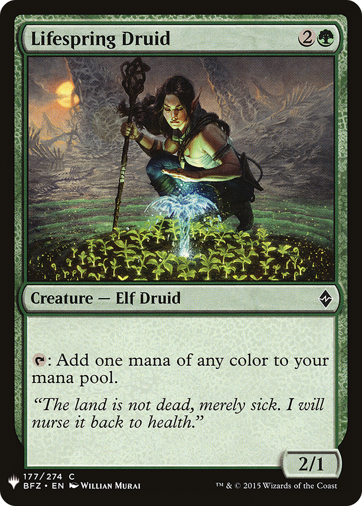Lifespring Druid (LIST-BFZ-177) [Mystery Booster] The List MTG Single Wizards of the Coast