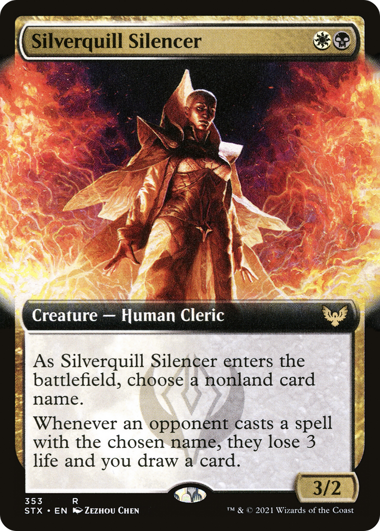 Silverquill Silencer (STX-353) [Strixhaven: School of Mages] (Extended Art) MTG Single Wizards of the Coast