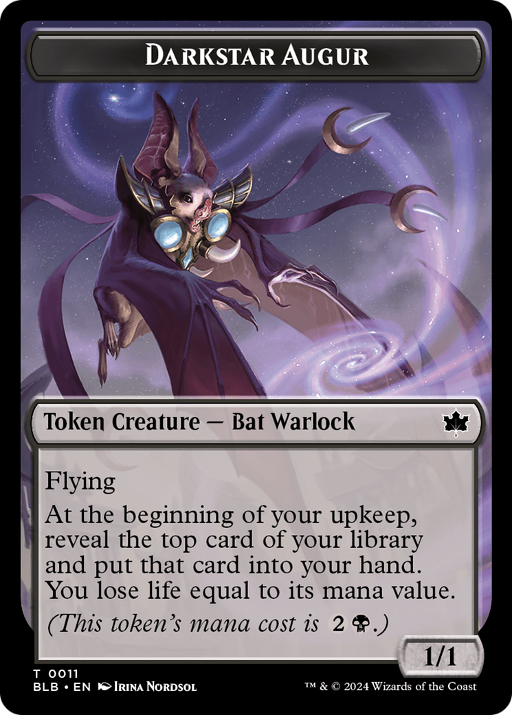 Darkstar Augur Token (BLB-011) [Tokens] Bloomburrow Tokens MTG Single Wizards of the Coast