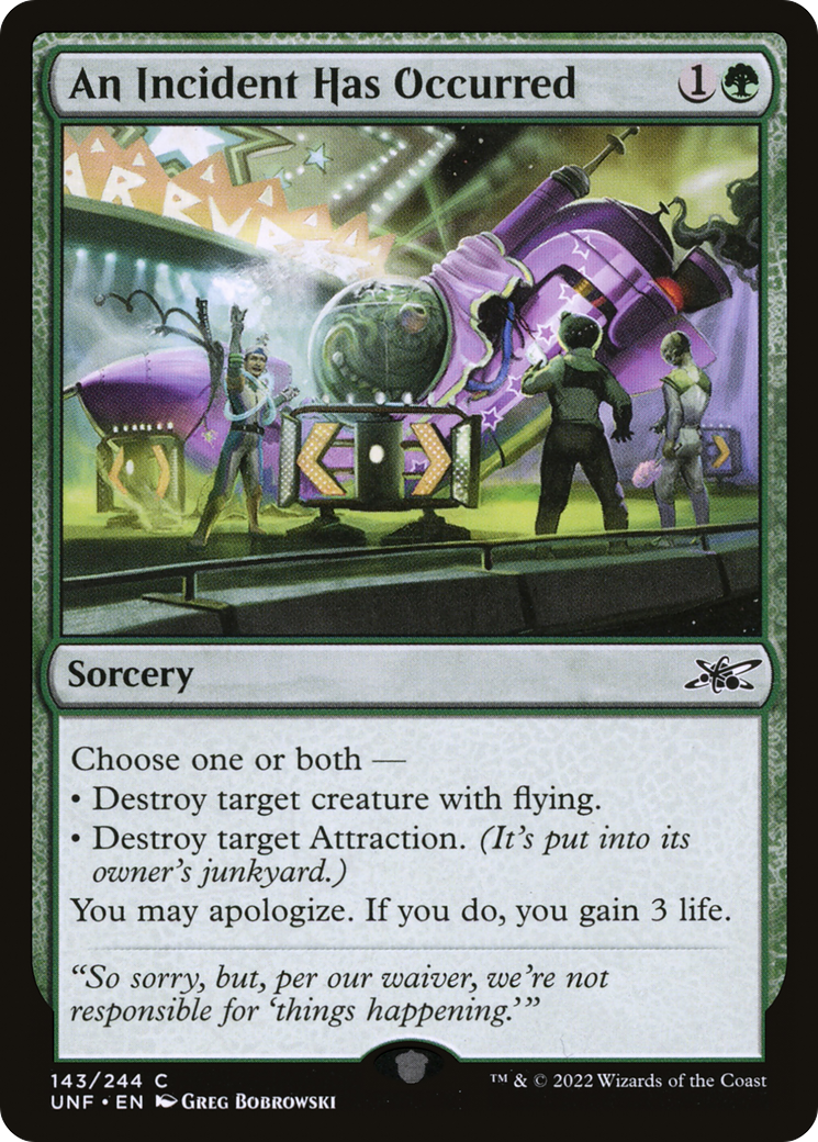 An Incident Has Occurred (UNF-143) [Unfinity] Foil MTG Single Wizards of the Coast