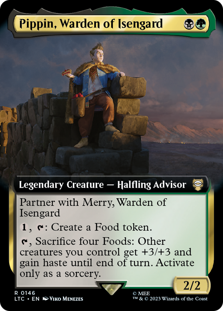 Pippin, Warden of Isengard (LTC-146) [Tales of Middle-earth Commander] (Extended Art) MTG Single Wizards of the Coast