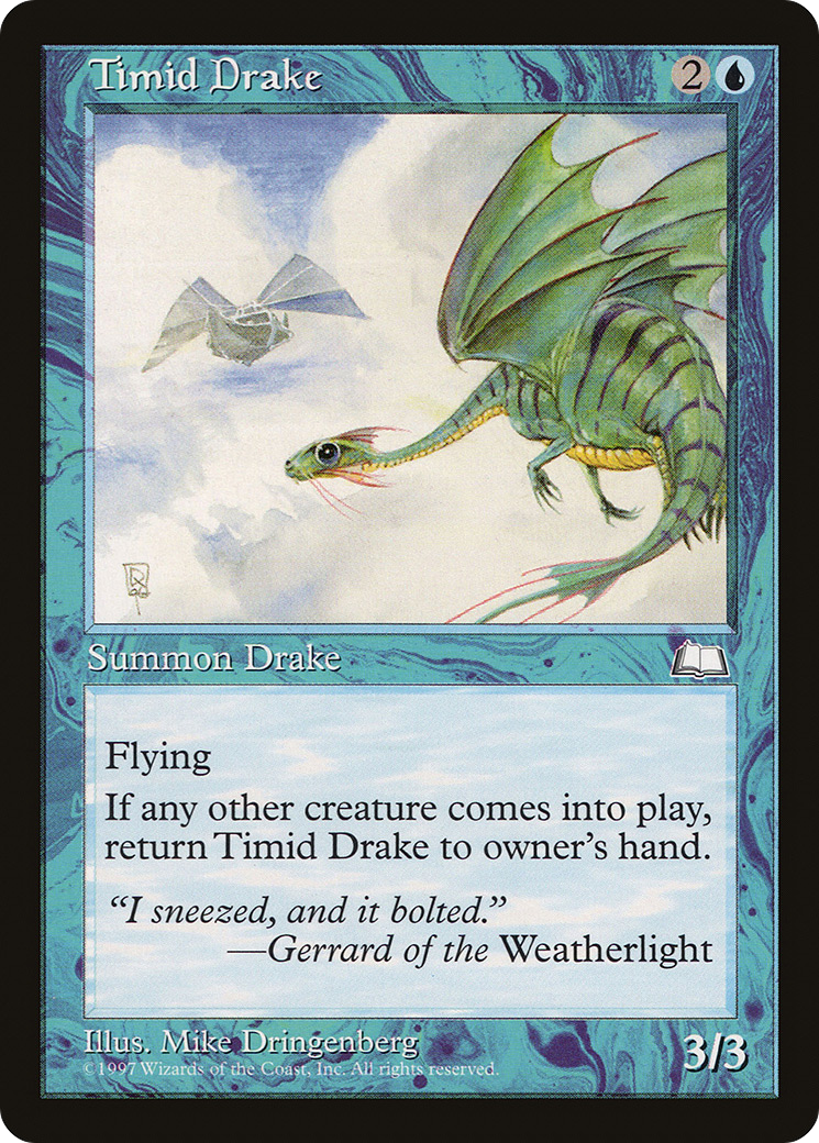Timid Drake [Weatherlight] MTG Single Magic: The Gathering