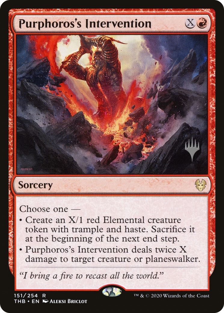 Purphoros's Intervention (PPTHB-151) [Theros Beyond Death Promos] MTG Single Wizards of the Coast