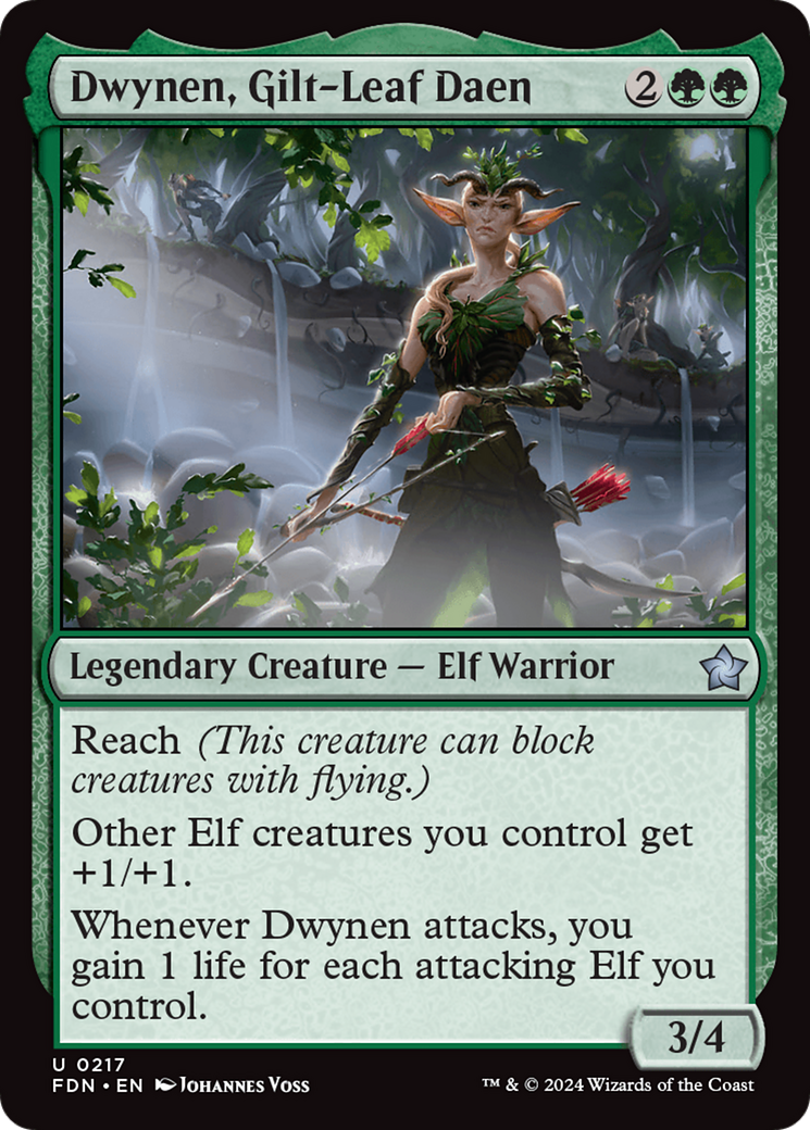 Dwynen, Gilt-Leaf Daen (FDN-217) [Foundations] Foil MTG Single Wizards of the Coast