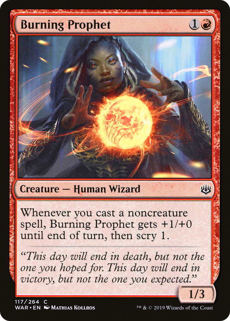 Burning Prophet (WAR-117) [War of the Spark] Foil MTG Single Wizards of the Coast