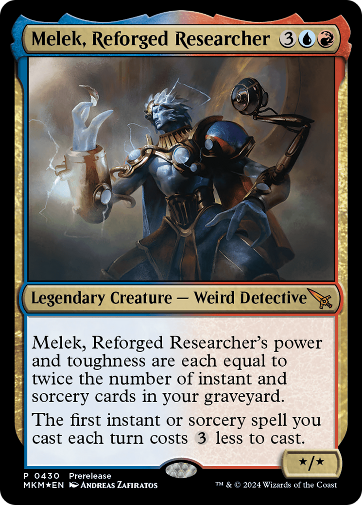 Melek, Reforged Researcher (PRE-430) [Murders at Karlov Manor] Foil MTG Single Wizards of the Coast
